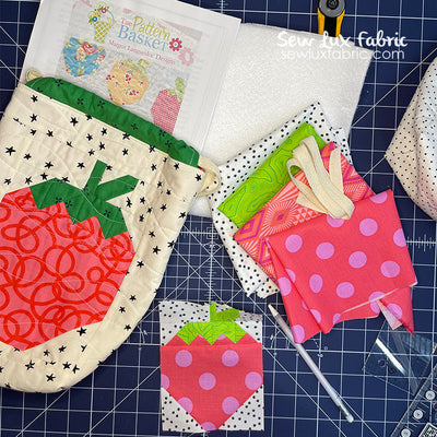 Strawberry Social Drawstring Bag Sew Along - Supplies