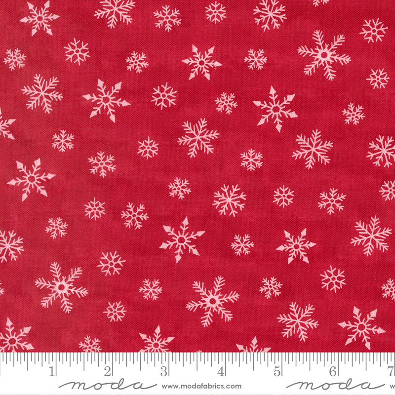 Holidays at Home Snowflakes All Over Berry Red