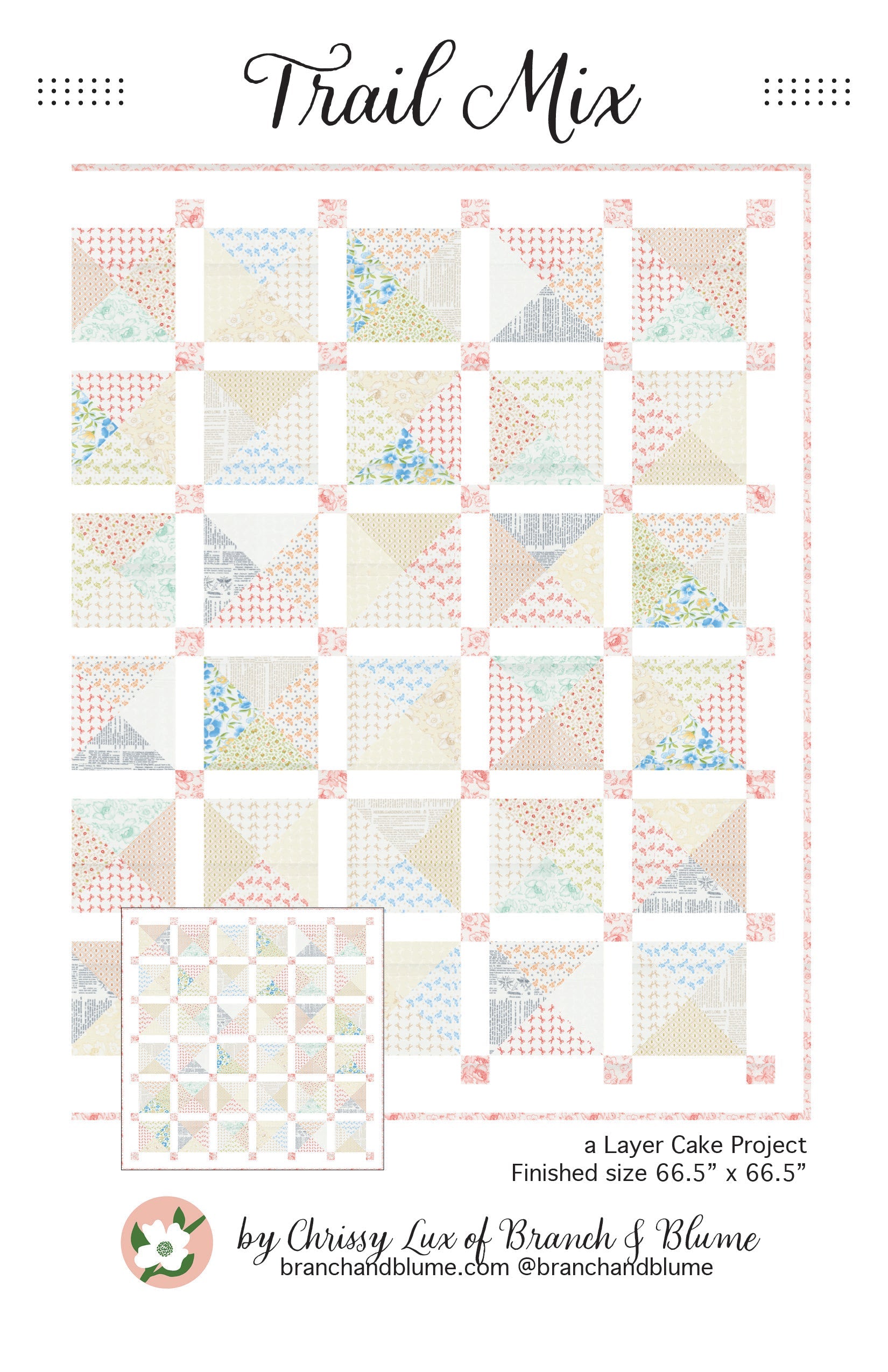 Trail Mix Quilt Pattern PDF Sew Lux Fabric