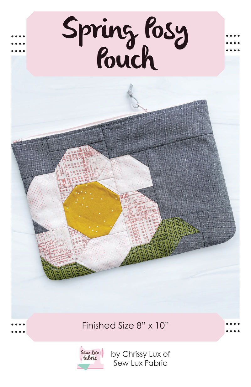 Spring Posy Pouch Pattern - Paper