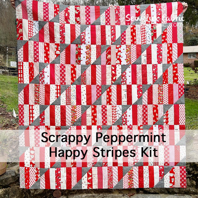 Scrappy Peppermint Stripes Quilt Kit
