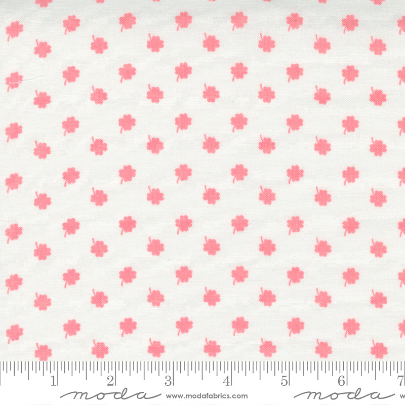 One Fine Day Lucky Day Ivory Pink - 1 yard 34 inches
