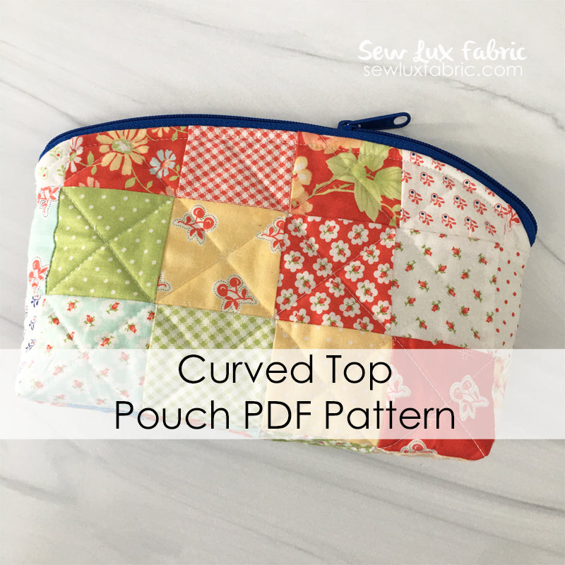 Curved Top Pouch Pattern - PDF