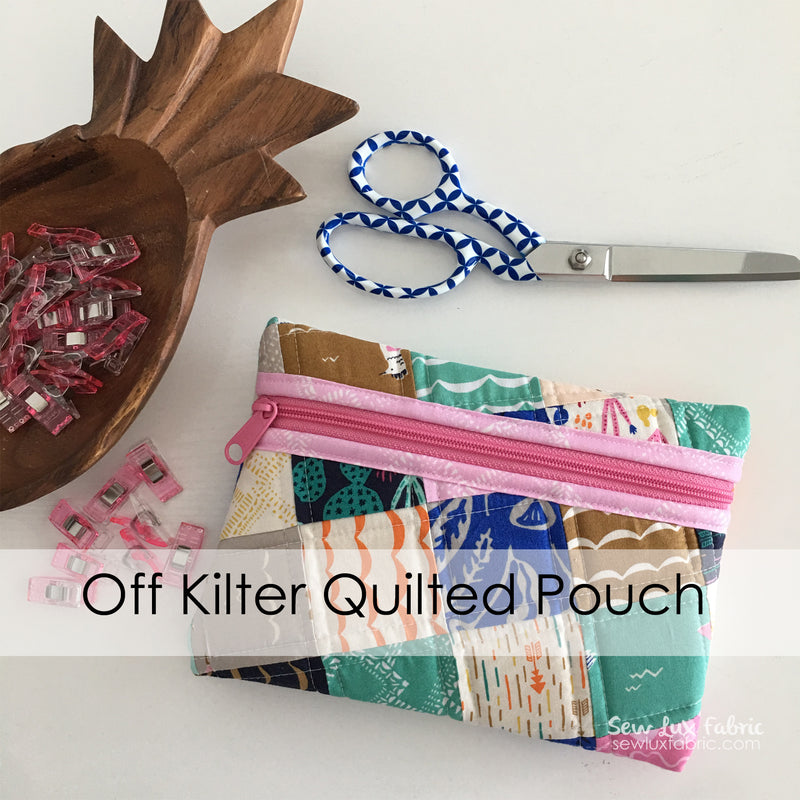 Off Kilter Quilted Pouch Pattern PDF