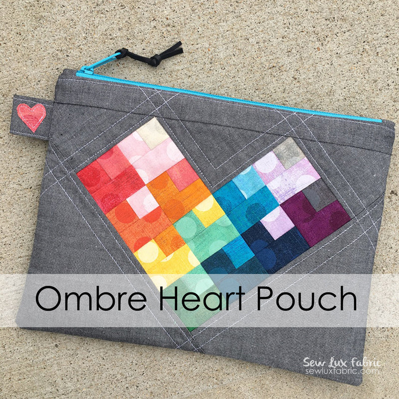 Ombre Heart Pouch Pattern PDF