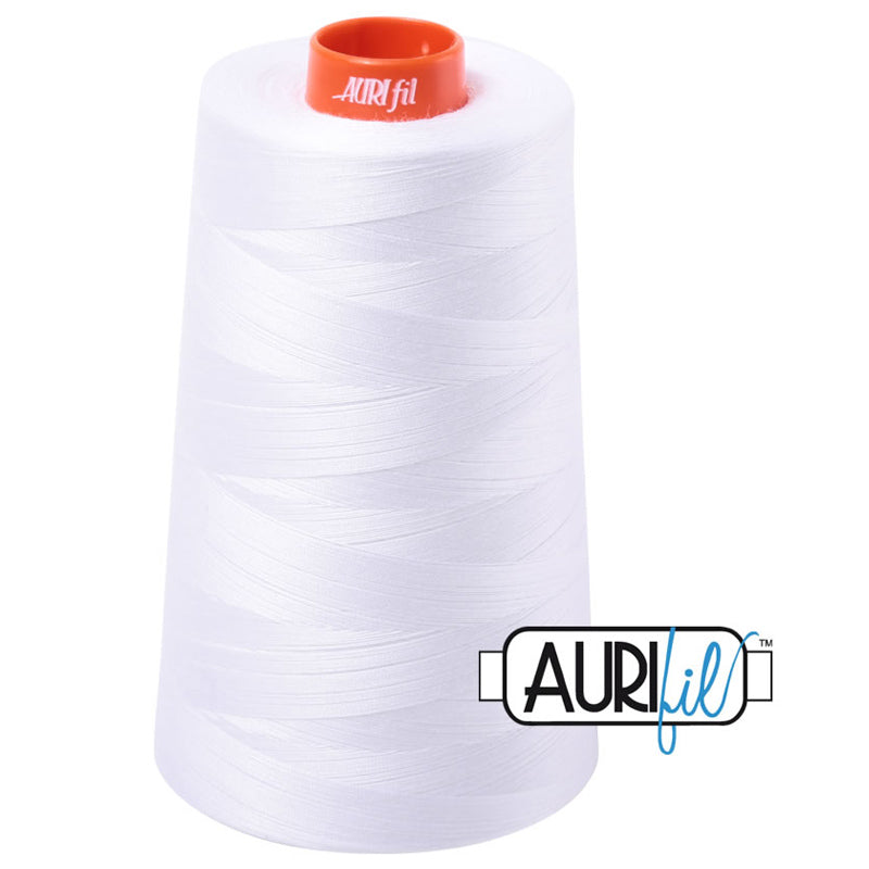 Aurifil Cotton Mako Thread 50wt White Cone - PREORDER