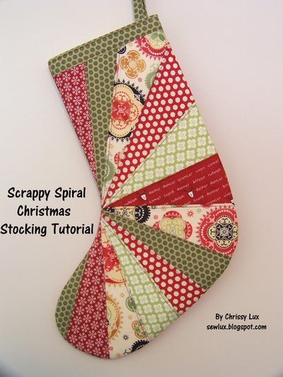 Scrappy Spiral Stocking Tutorial