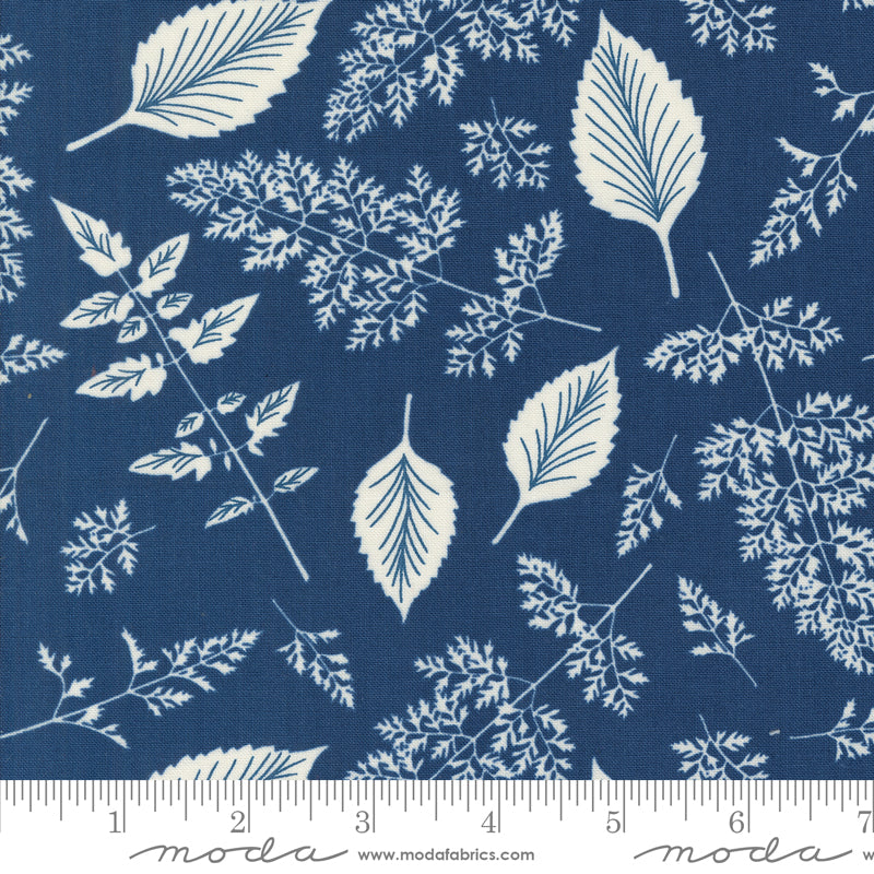 Field of Flowers Leaf Pattern Indigo