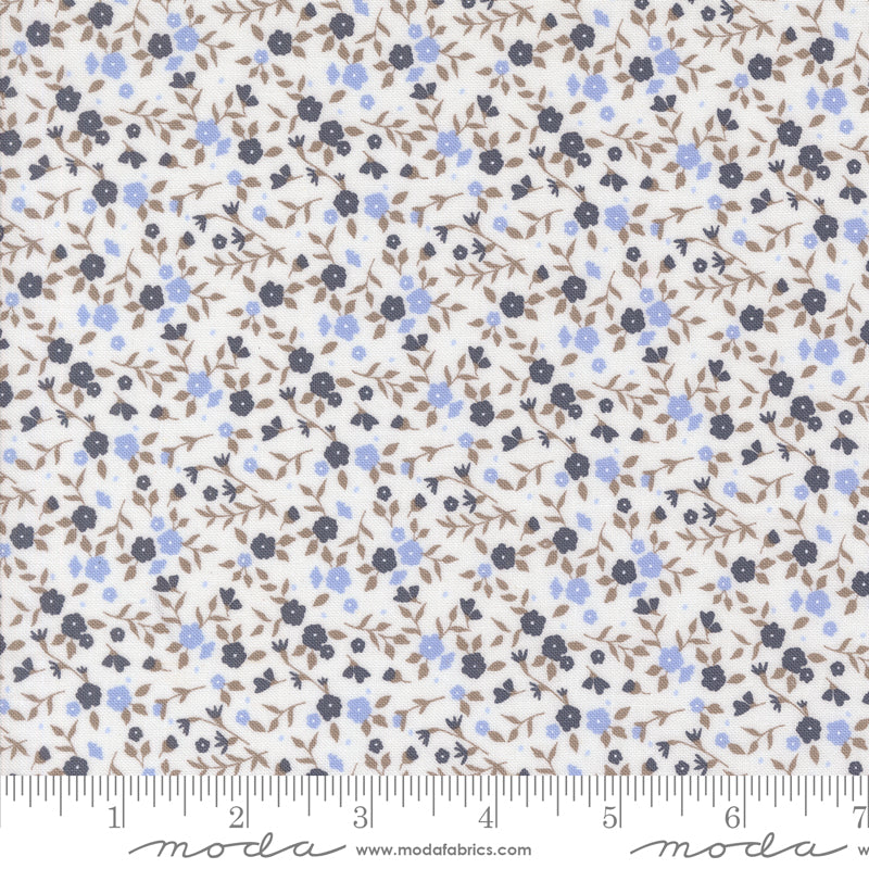 Sun Drenched Tiny Floral Toss Cloud - Indigo
