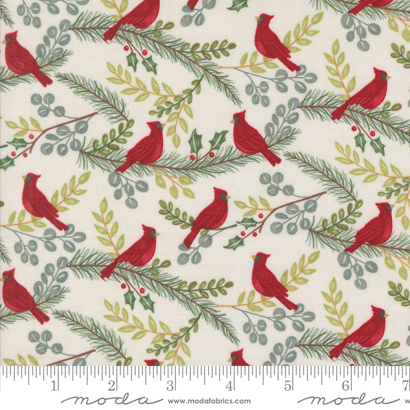 Winter Friends Cardinals in the Tree Snowy White