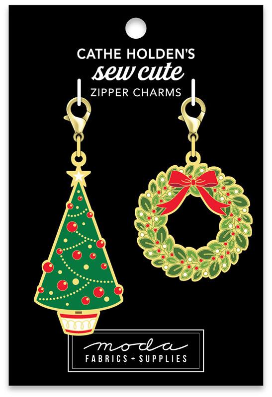 Sew Cute Tree & Wreath Zipper Pulls