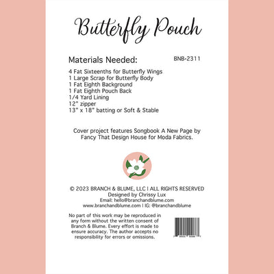 Butterfly Pouch - PAPER Pattern