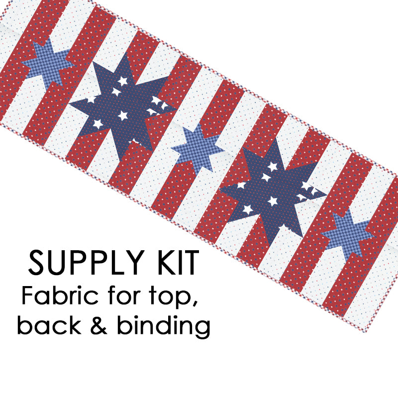 Starstruck Stripes Table Runner Supply Kit - Star Spangled - PREORDER