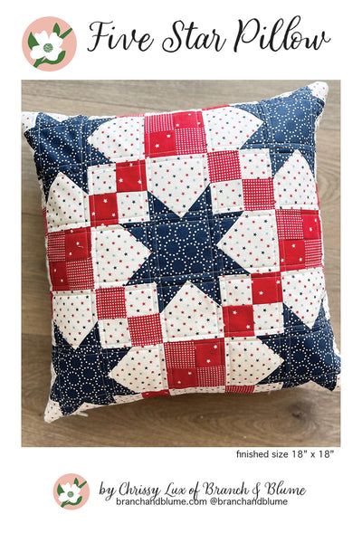 Five Star Pillow Pattern - PDF