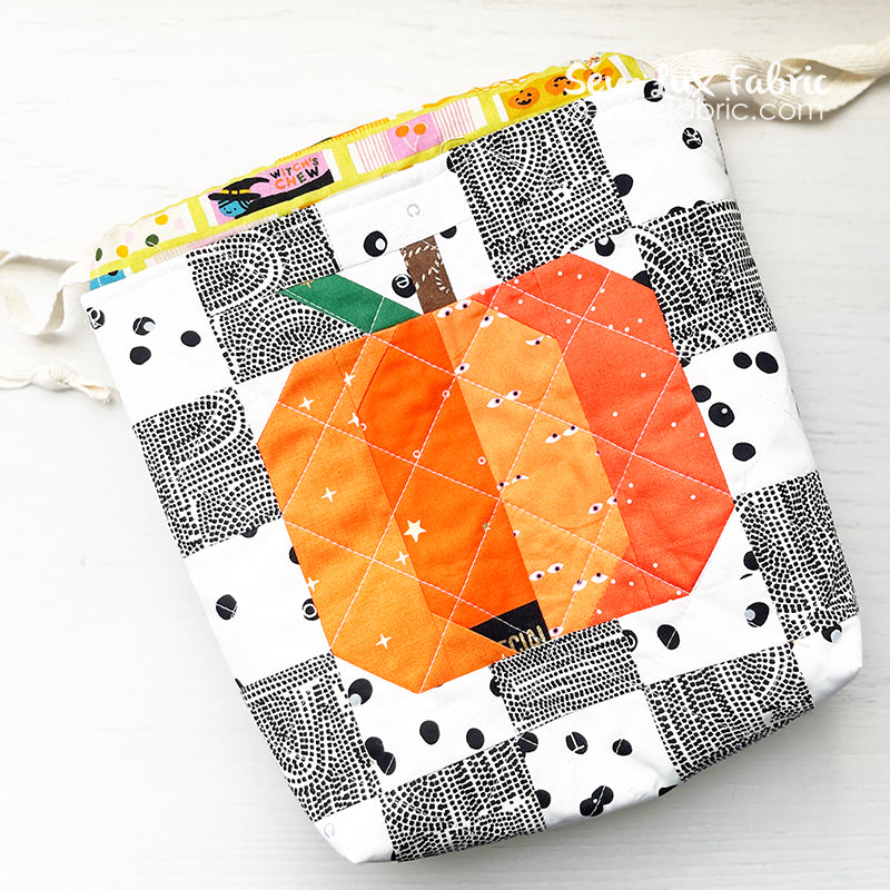 Mini Pumpkin Drawstring Bag PAPER Pattern