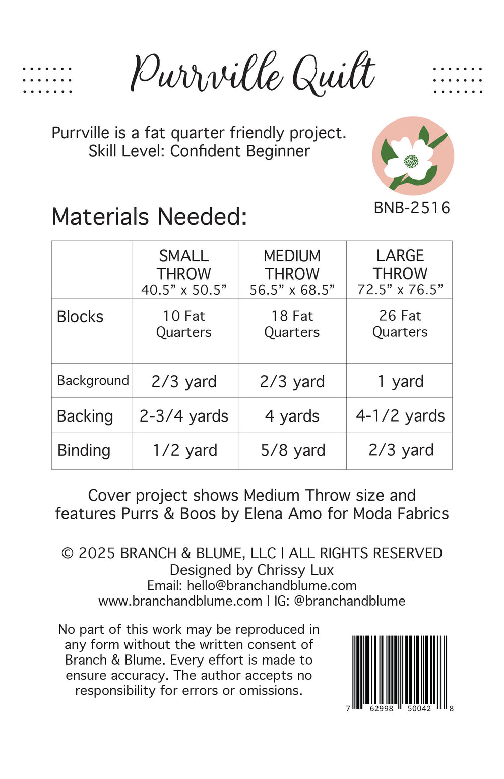 Purrville Quilt Pattern - PDF – Sew Lux Fabric