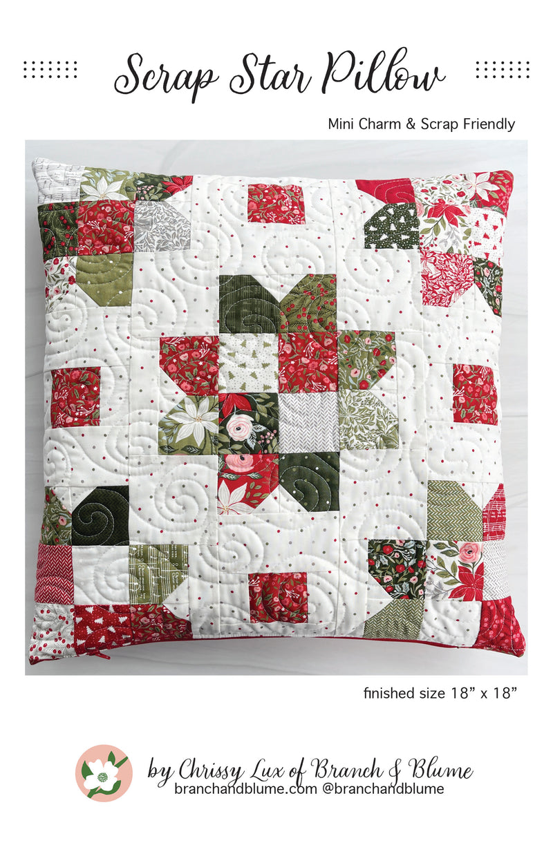 Scrap Star Pillow Pattern - PDF