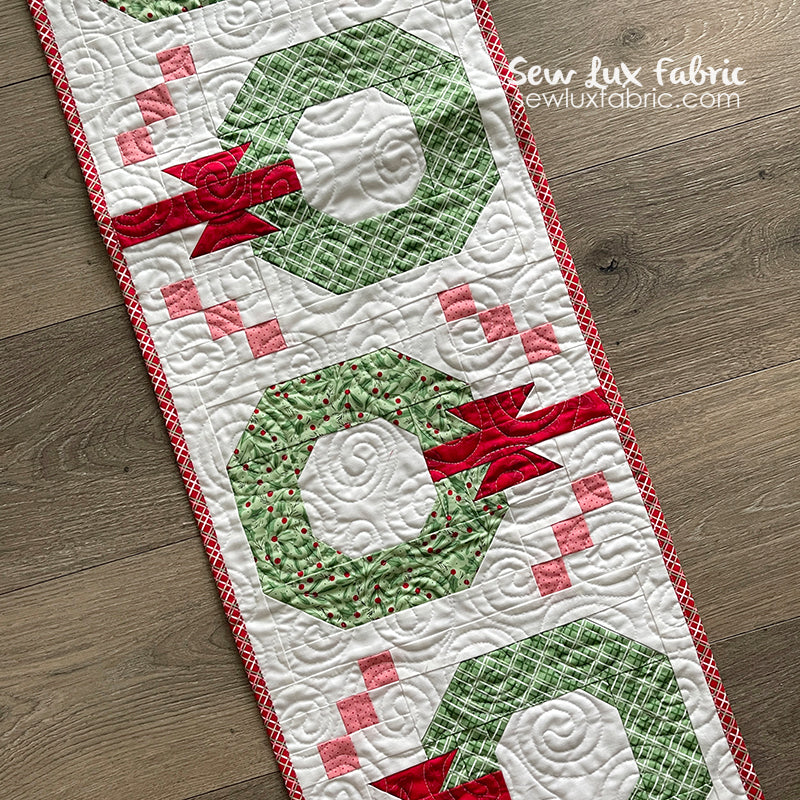 Boughs of Holly Table Runner Kit + PAPER Pattern