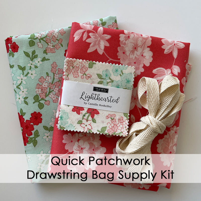 Quick Patchwork Drawstring Bag Supply Kit - Lighthearted