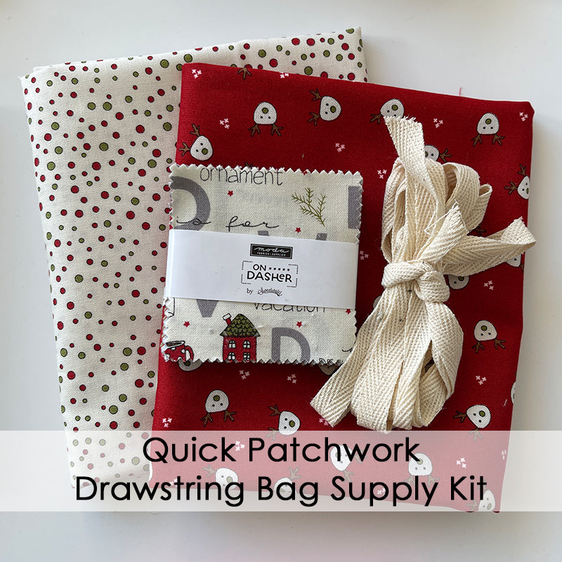 Quick Patchwork Drawstring Bag Supply Kit - On Dasher