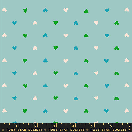 Best Day Ever Hearts Turquoise