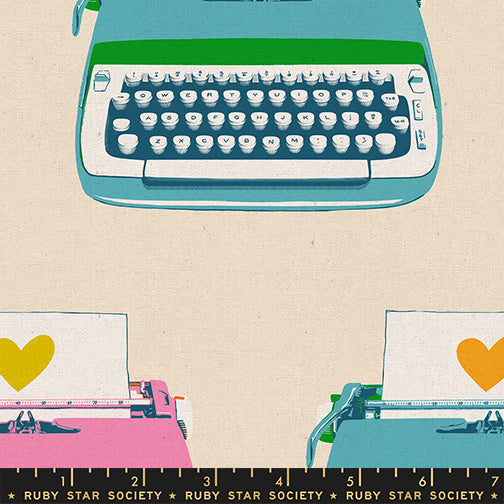 Best Day Ever Canvas Typewriters Natural