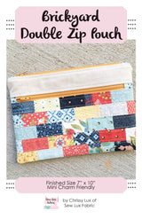 Brickyard Double Zip Pouch Pattern PDF