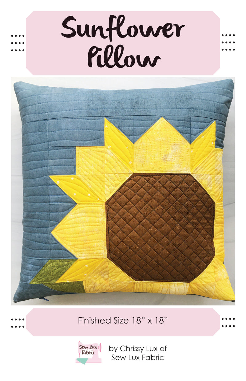 Sunflower Pillow PDF Pattern