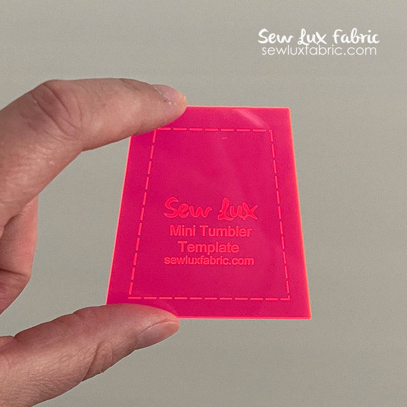 Sew Lux Mini Tumbler Acrylic Template