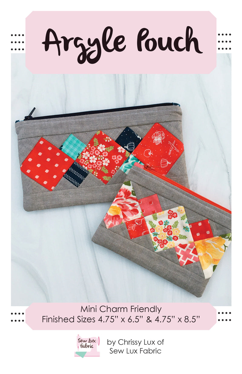 Scrappy Argyle Pouch - PDF Pattern