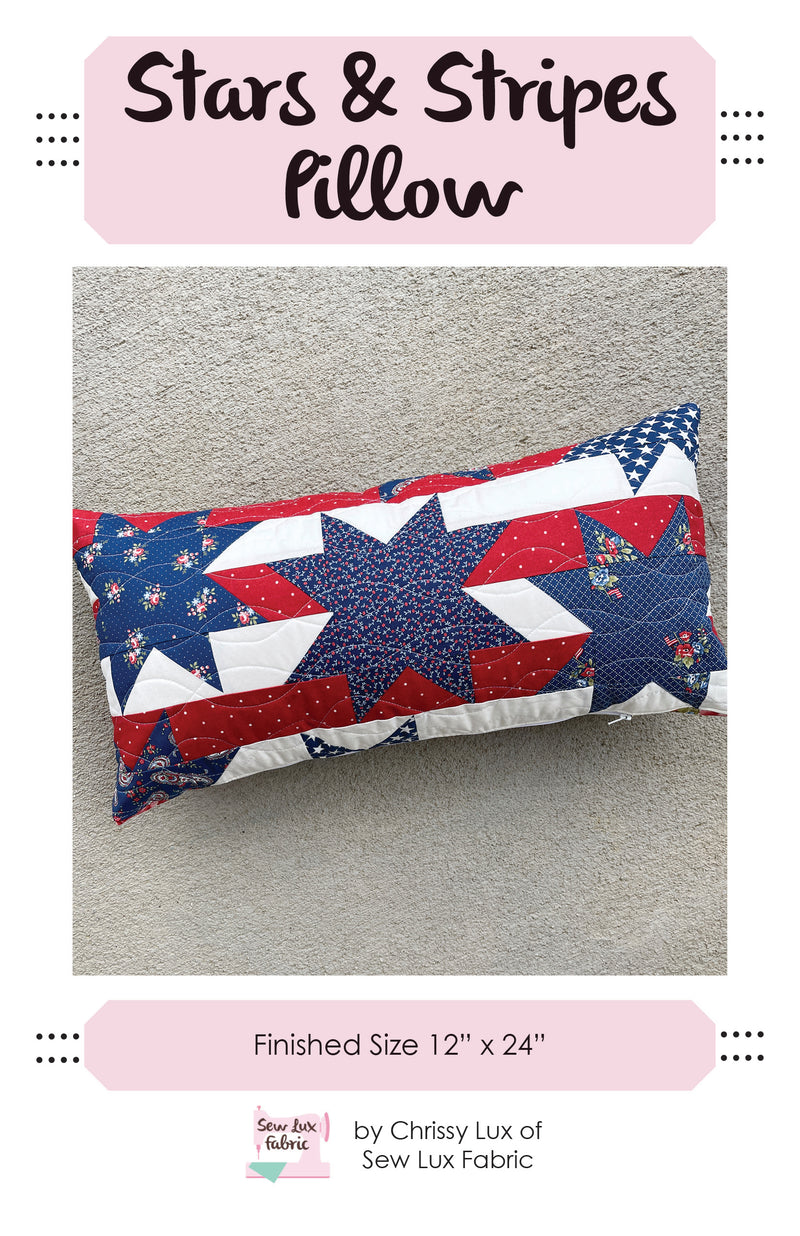 Stars & Stripes Pillow PDF Pattern