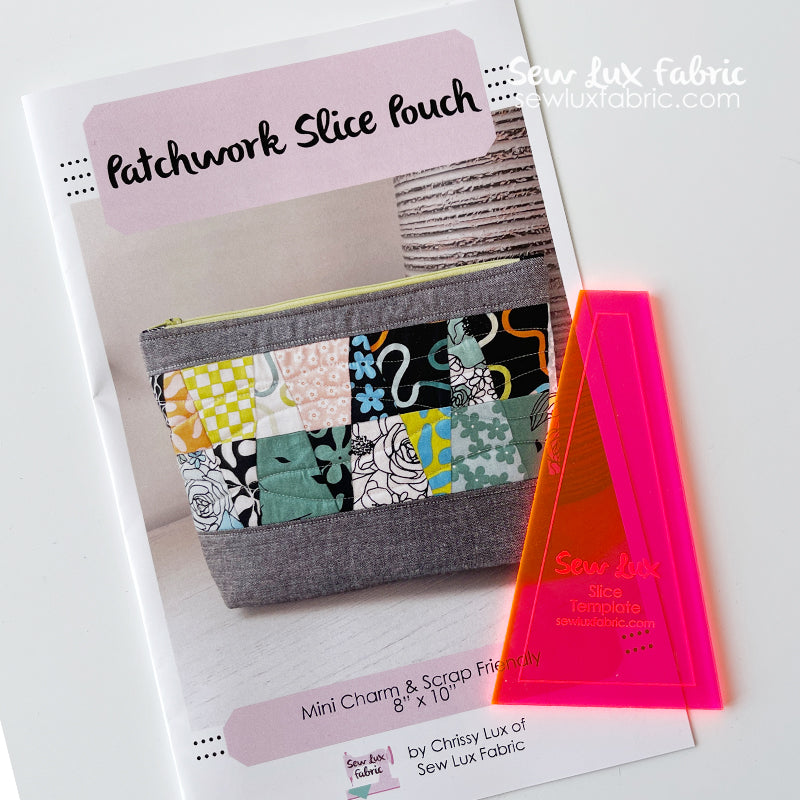 Patchwork Slice Pouch Paper Pattern + Template