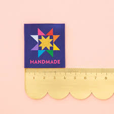 Sarah Hearts Handmade Quilt Star Large Woven Labels