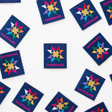 Sarah Hearts Handmade Quilt Star Large Woven Labels