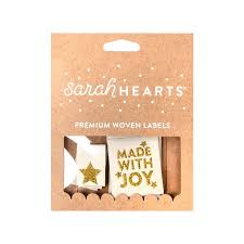 Sarah Hearts Made with Joy / Star Woven Labels