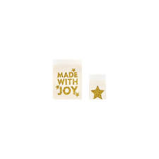 Sarah Hearts Made with Joy / Star Woven Labels