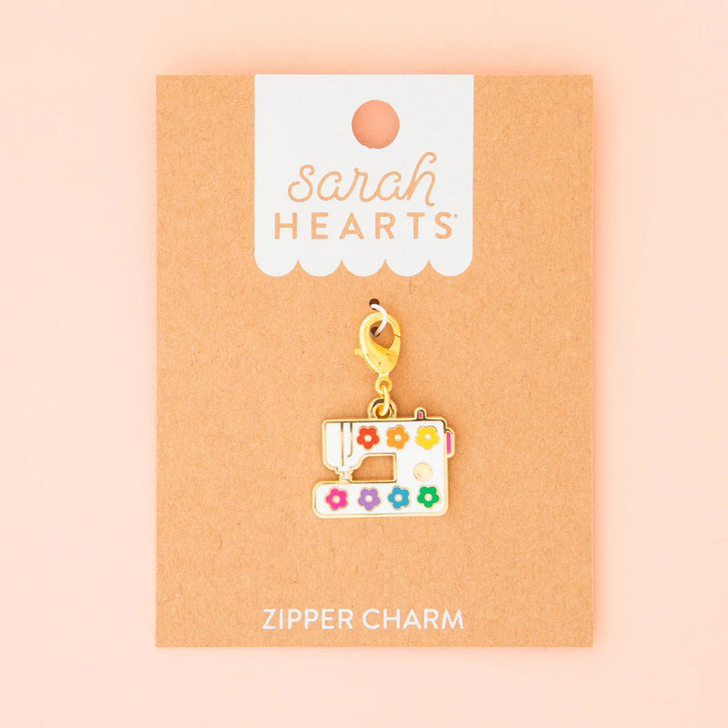 Sarah Hearts Sewing Machine Zipper Charm