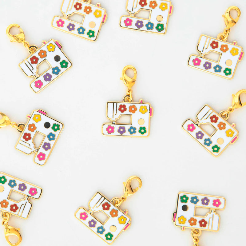 Sarah Hearts Sewing Machine Zipper Charm