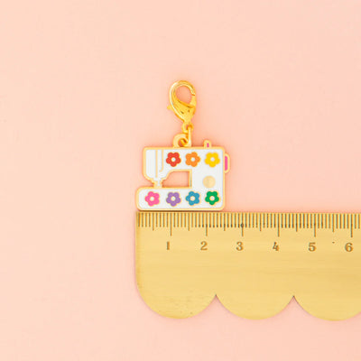 Sarah Hearts Sewing Machine Zipper Charm