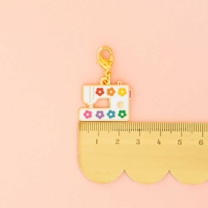 Sarah Hearts Sewing Machine Zipper Charm