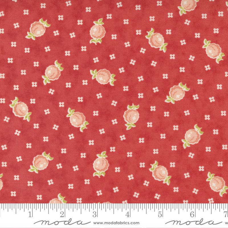 Stitched Raspberry Persimmon – Sew Lux Fabric
