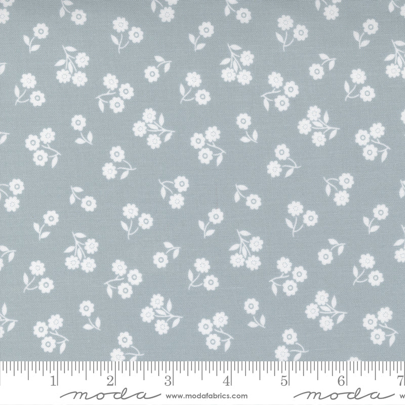 Country Rose Dainty Floral Smokey Blue