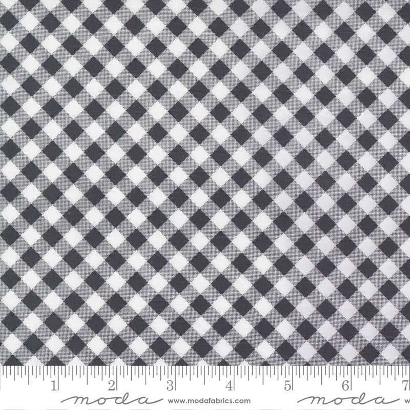 Country Rose Gingham Charcoal