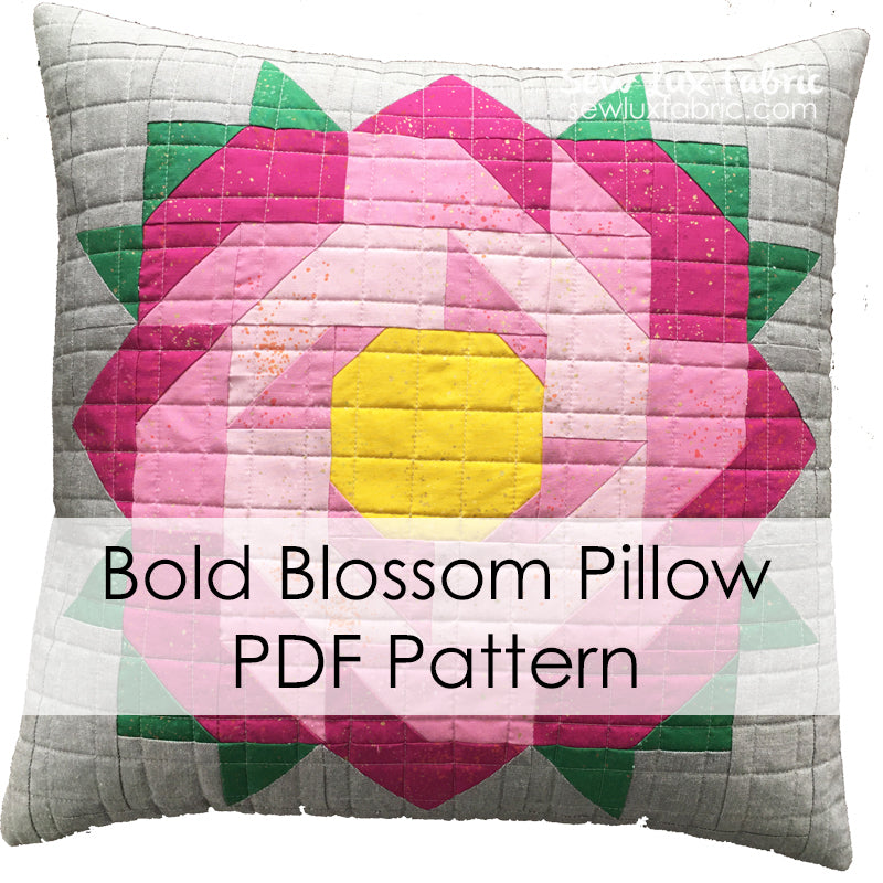 Bold Blossom Pillow PDF Pattern