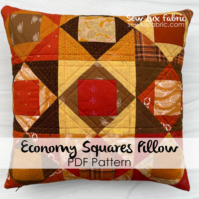 Economy Squares Pillow PDF Pattern
