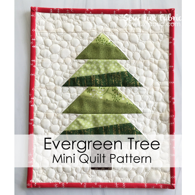 Evergreen Tree Mini Quilt - PDF Pattern