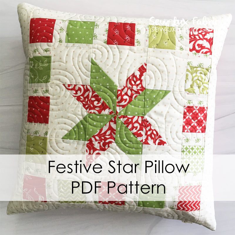 Festive Star Pillow PDF Pattern