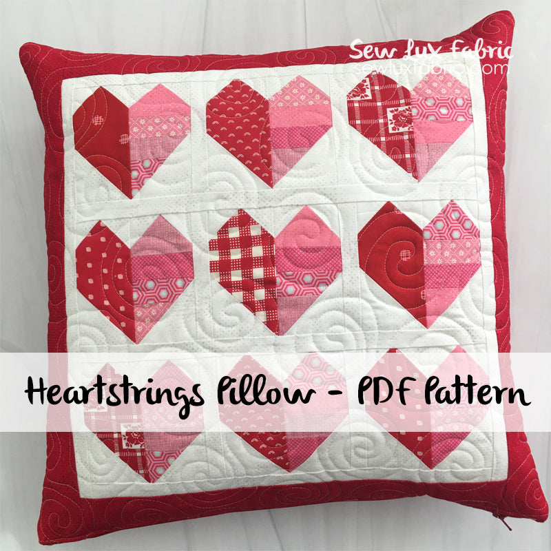 Heartstrings Pattern Heartstrings Pillow - PDF Pattern – Sew Lux Fabric