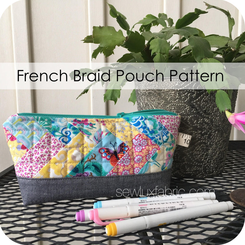 French Braid Pouch Pattern PDF