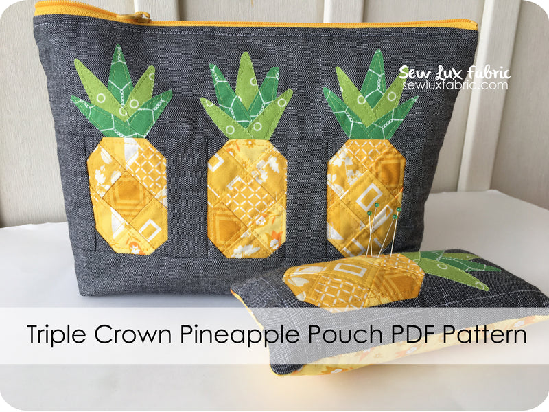 Triple Crown Pineapple Pouch Pattern - PDF